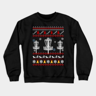 Funny Disc Golf Ugly Christmas Sweater Crewneck Sweatshirt